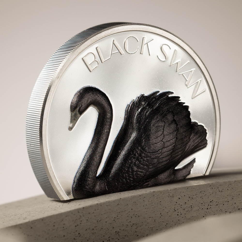 The Elegance Unveiled: BLACK SWAN 2 Oz Silver Coin