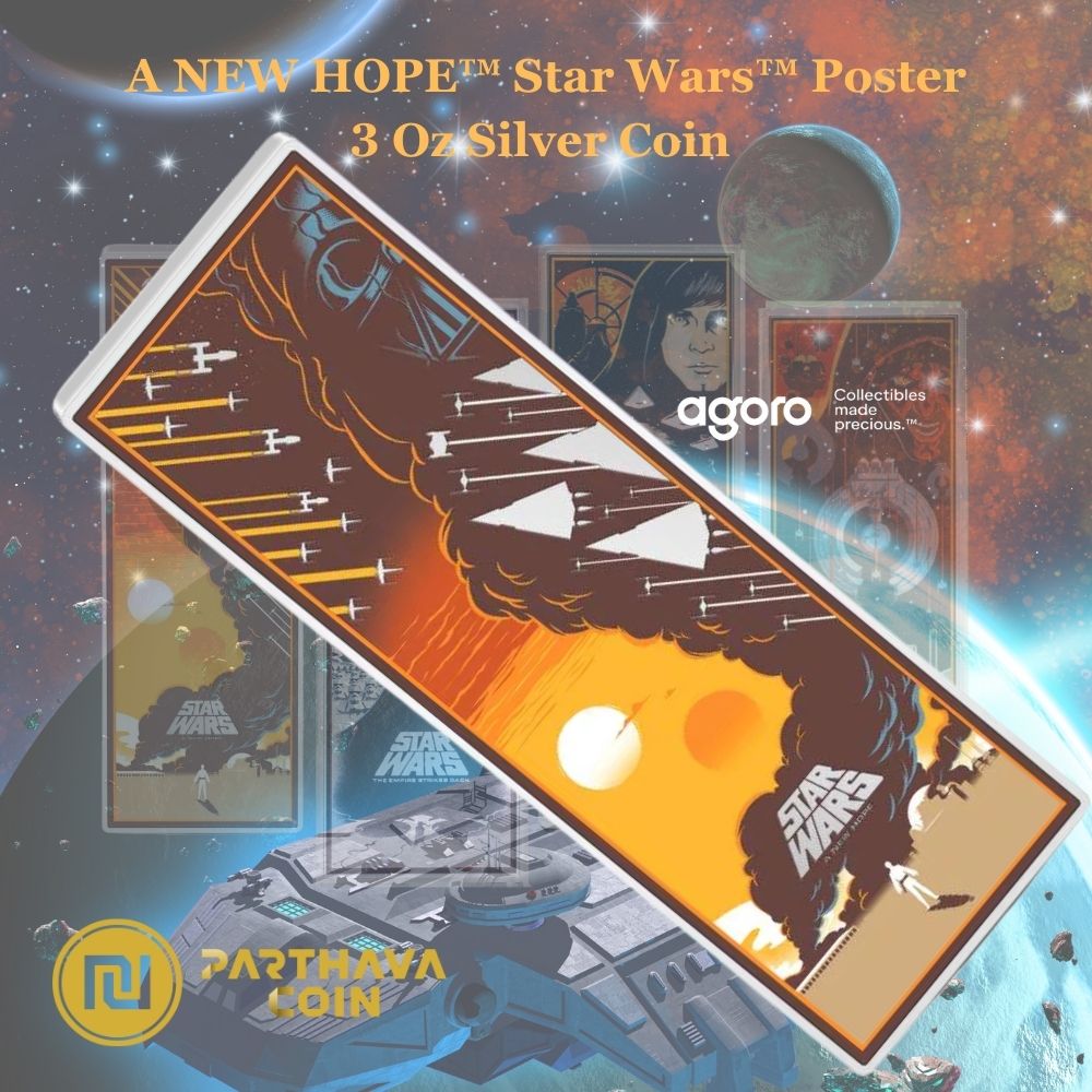 A New Hope™ Star Wars™ Poster 3 Oz Silver Coin