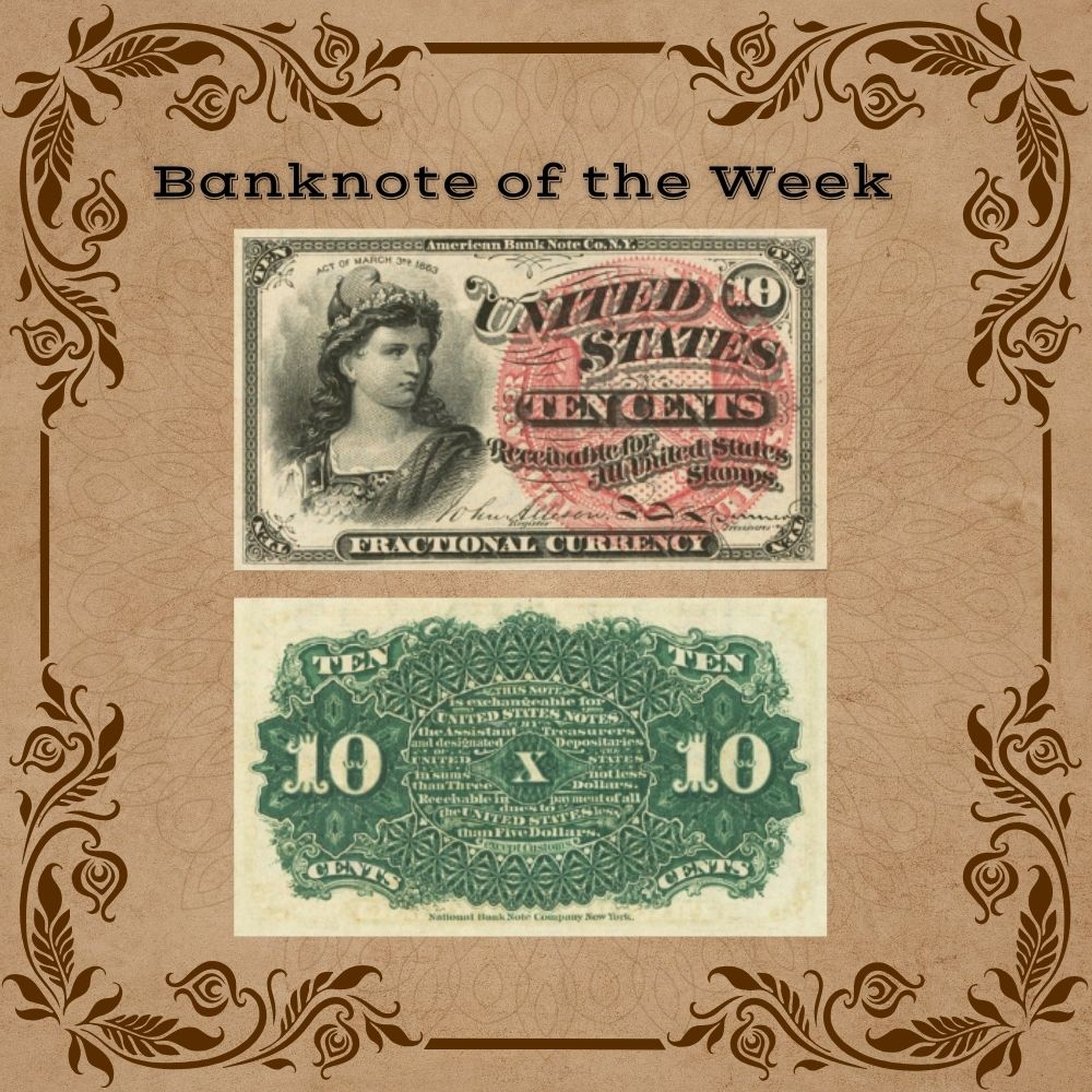 The 1869 United States 10 Cents Fractional Currency