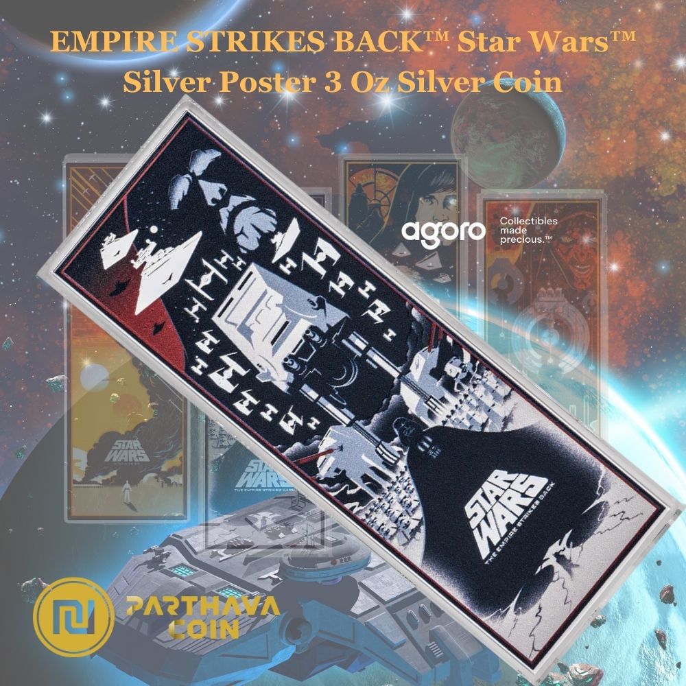 The Empire Strikes Back™ Star Wars™ Poster 3 Oz Silver Coin