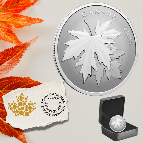 Gleaming Maple Leaves – 1/2 oz. Fine Silver Coin