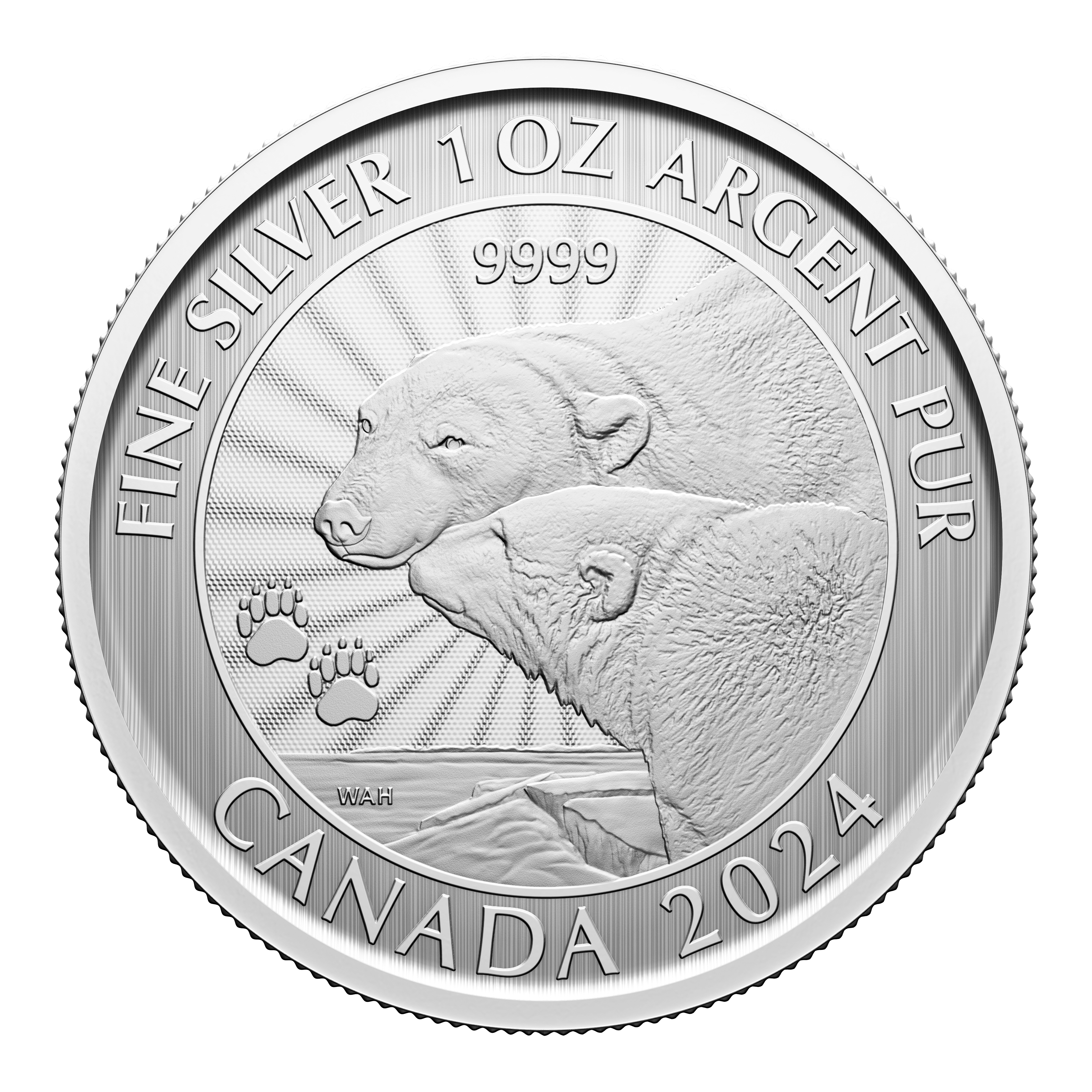 1 oz. 99.99% Pure Silver Coin: First Strikes – The Majestic Polar Bears (Premium Bullion) - PARTHAVA COIN