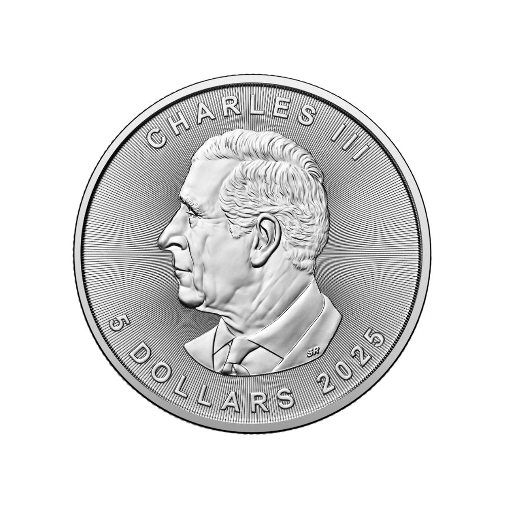 1-oz. 99.99% Pure Silver Coin Treasured Silver Maple Leaf: Congratulations! Privy Mark (Premium Bullion)