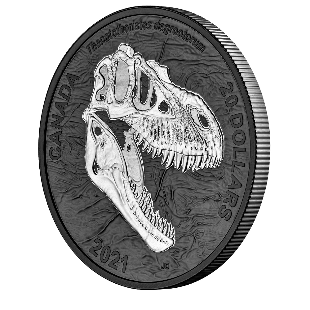 REAPER OF DEATH Discovering Dinosaurs 1 Oz Silver Coin $20 Canada 2021