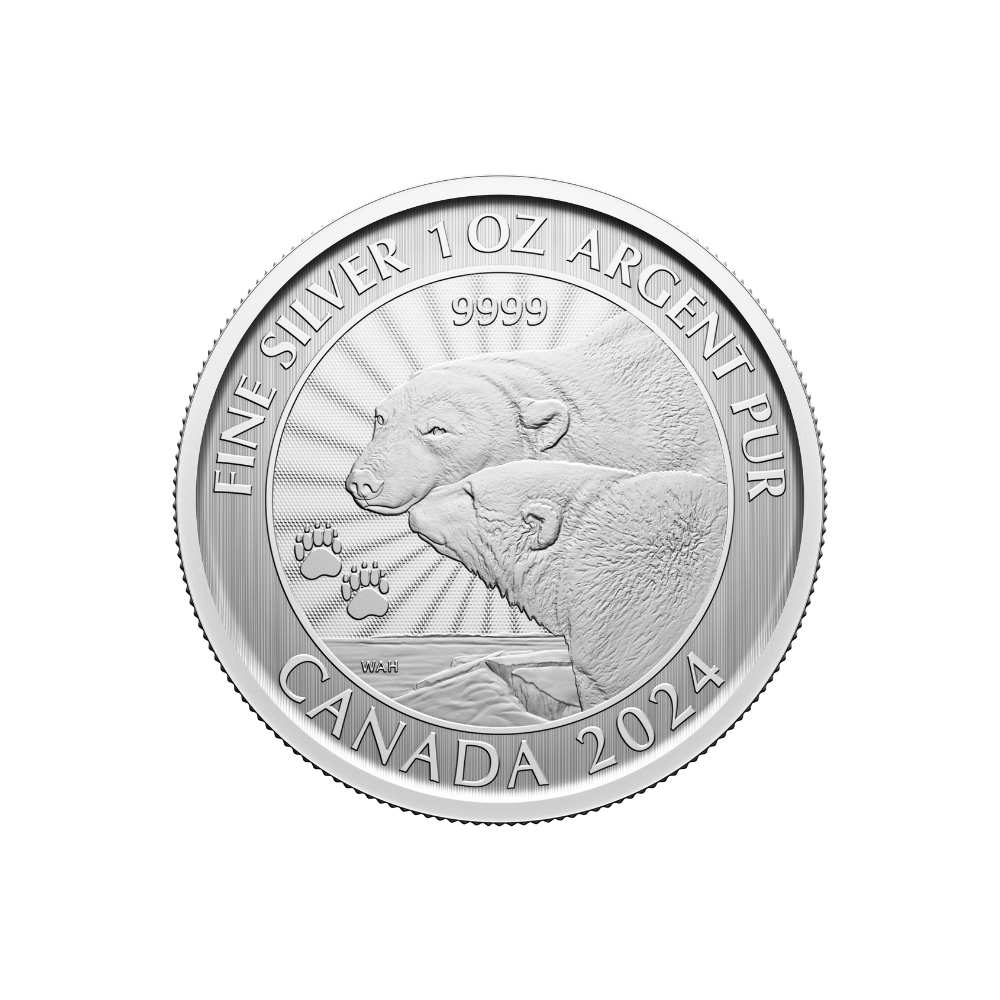 1 oz. 99.99% Pure Silver Coin: First Strikes – The Majestic Polar Bears (Premium Bullion)