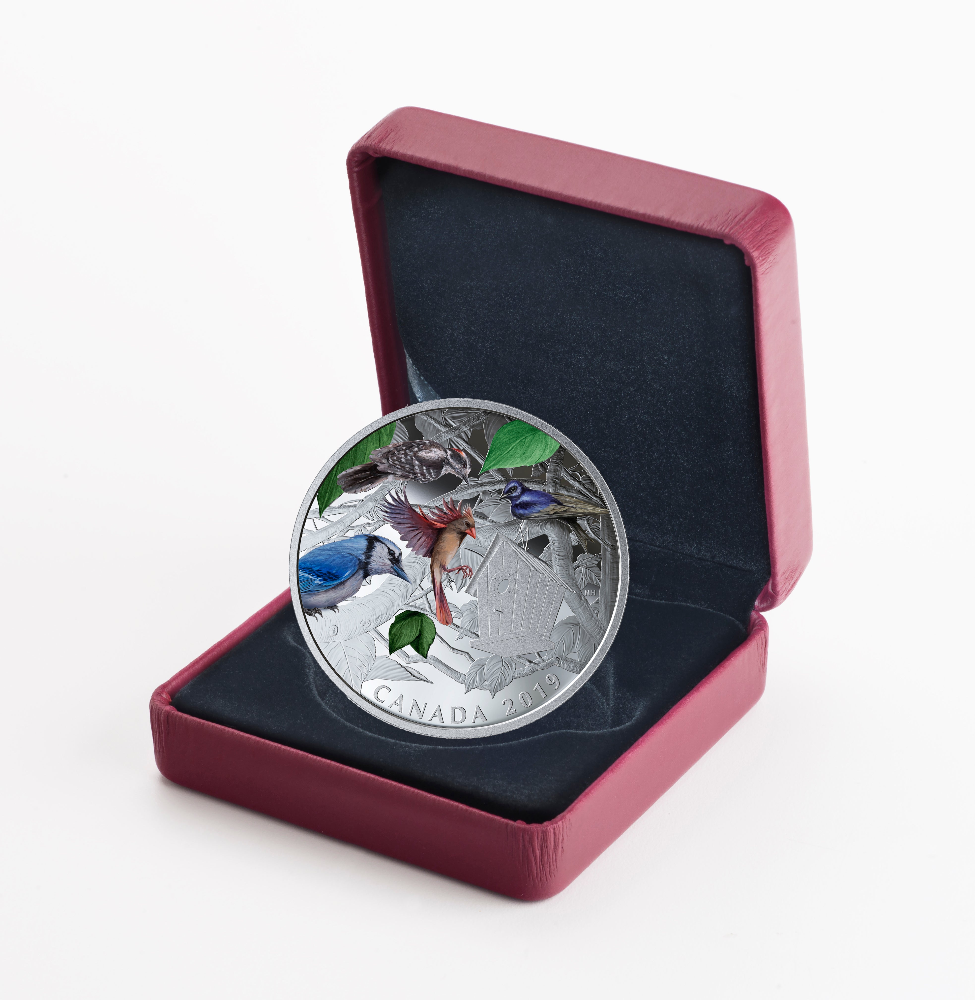 BIRDS IN THE BACKYARD 2 Oz Silver Coin $30 Canada 2019