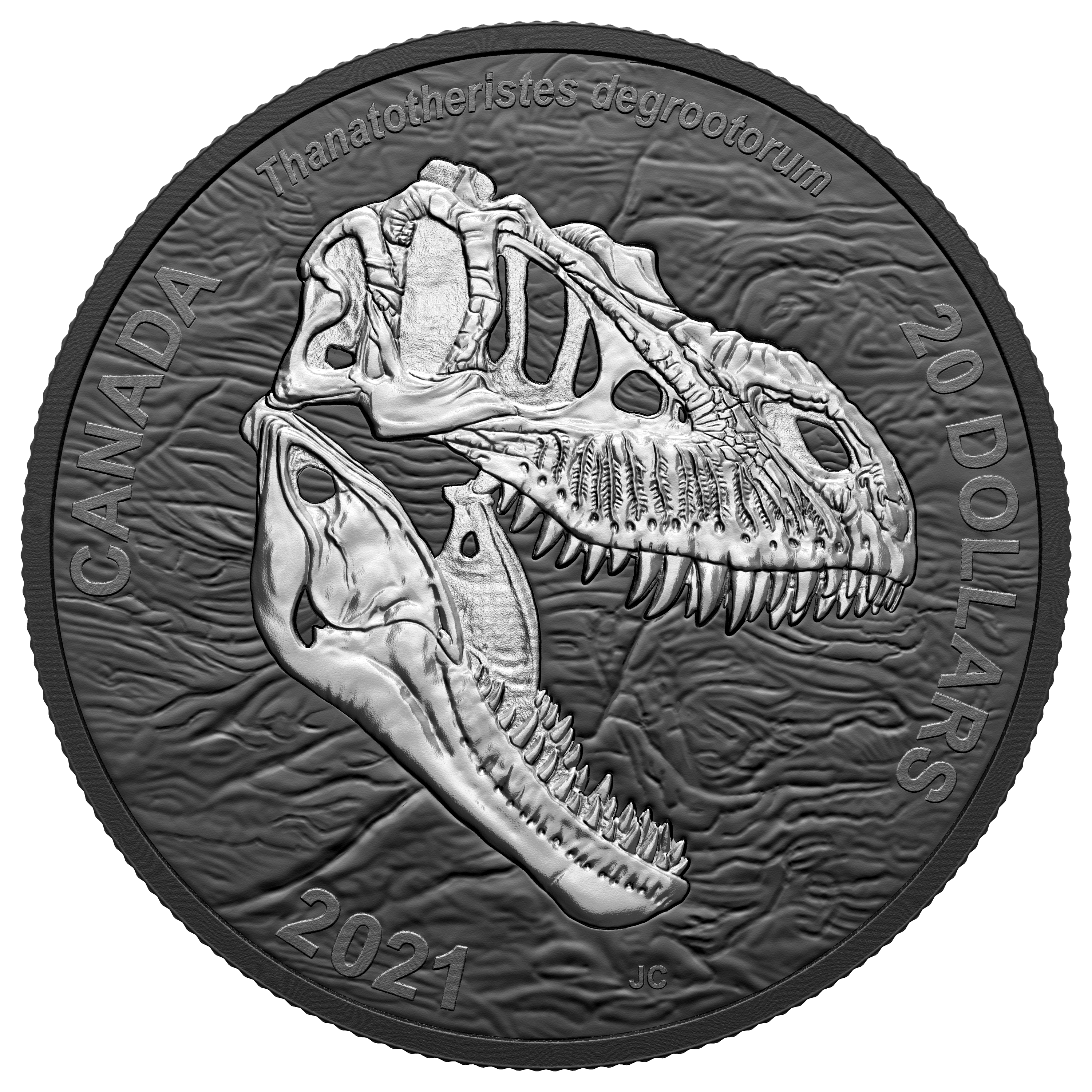 REAPER OF DEATH Discovering Dinosaurs 1 Oz Silver Coin $20 Canada 2021