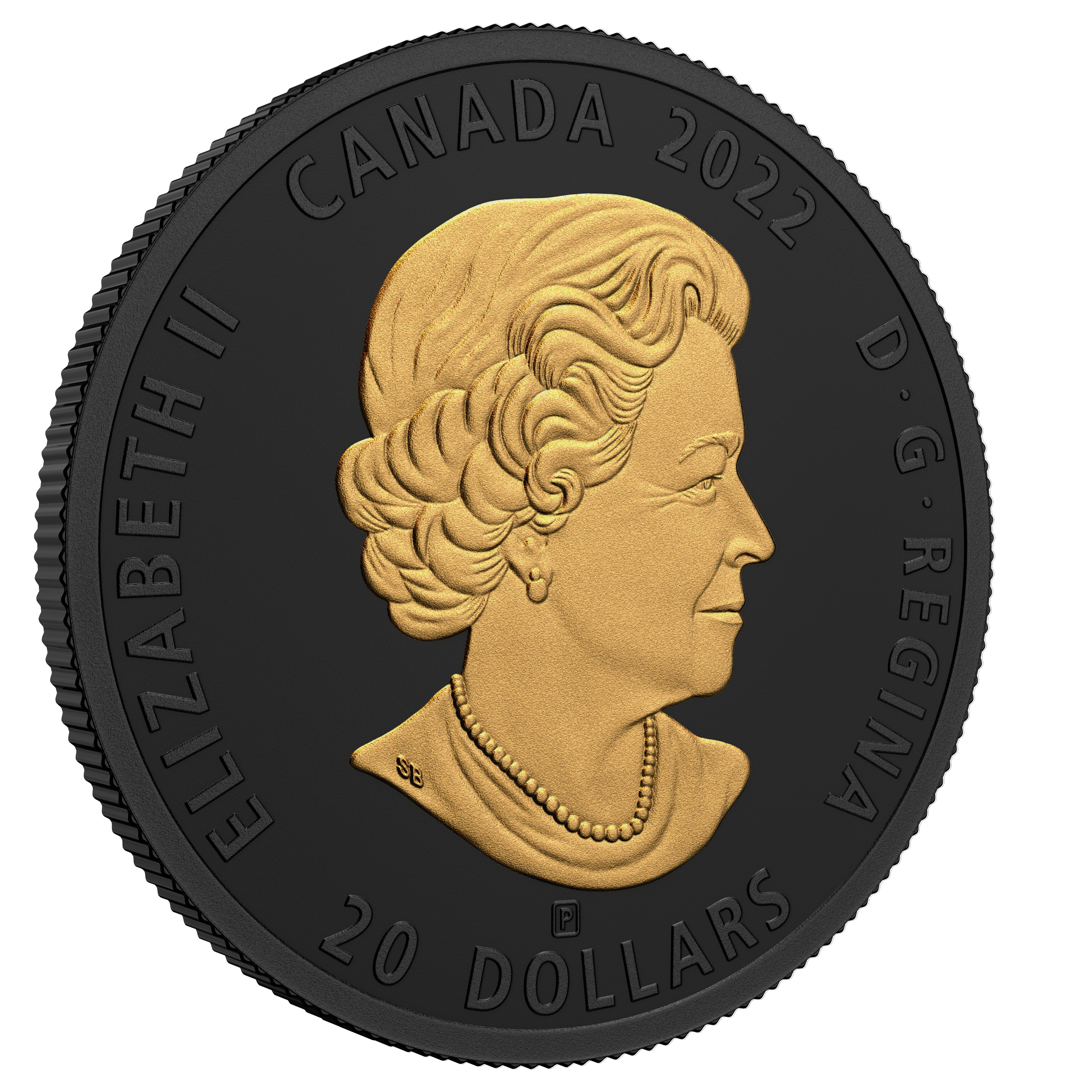 SEA OTTER Black and Gold Silver Coin $20 Canada 2022