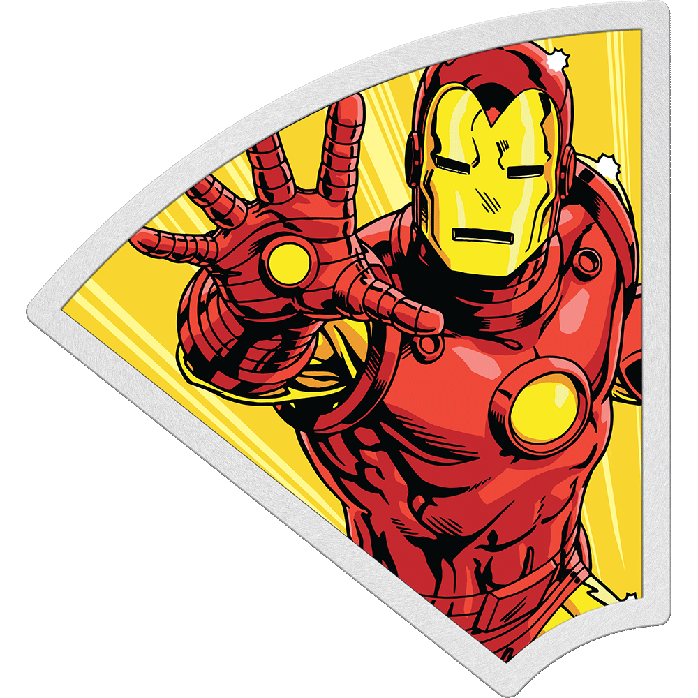 IRON MAN Marvel Avengers 60th Anniversary 1 Oz Silver Coin $2 Niue 2023 - Parthava Coin