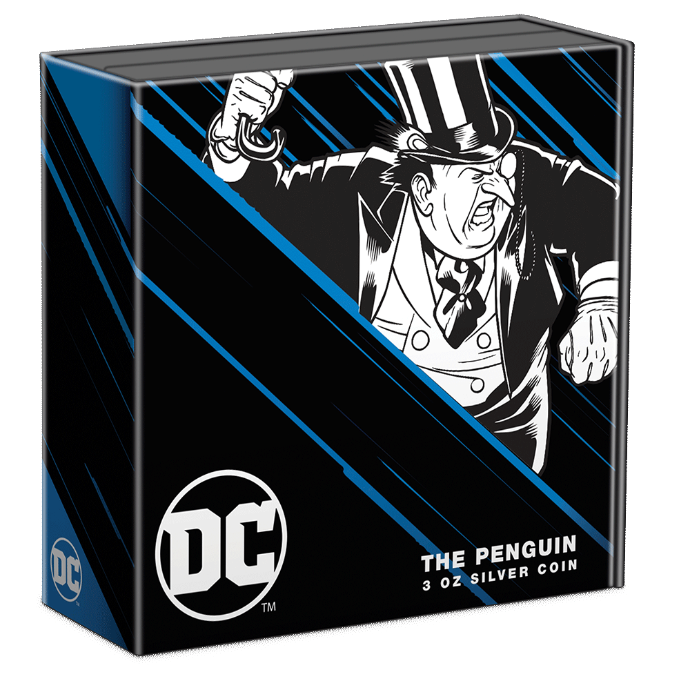 DC Villains THE PENGUIN™ 3 Oz Silver Coin - PARTHAVA COIN