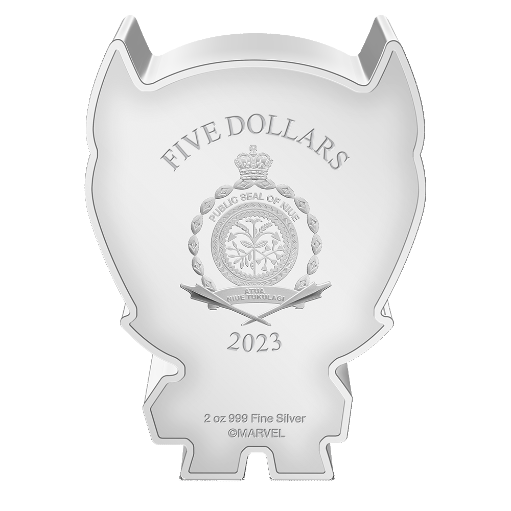 THANOS Mega Chibi Marvel 2 Oz Silver Coin $5 Niue 2023 - Parthava Coin