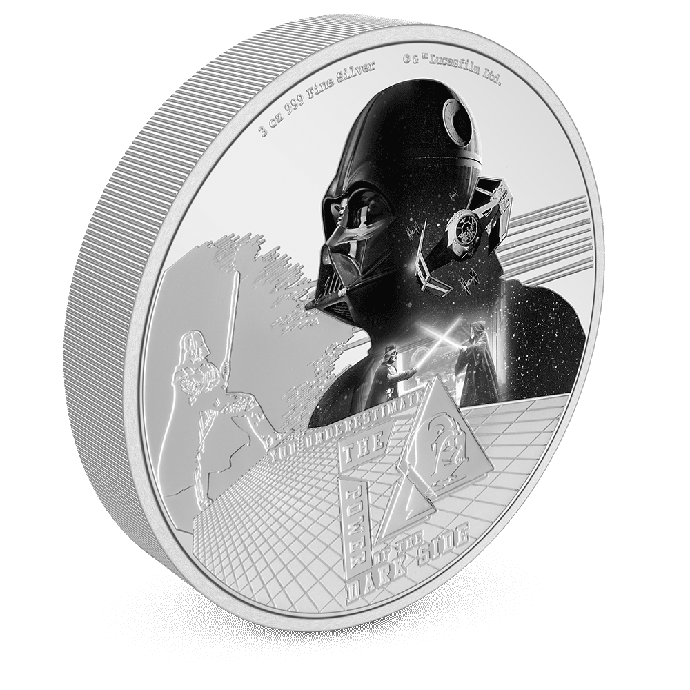 DARTH VADER Star Wars 3 Oz Silver Coin $10 Niue 2023