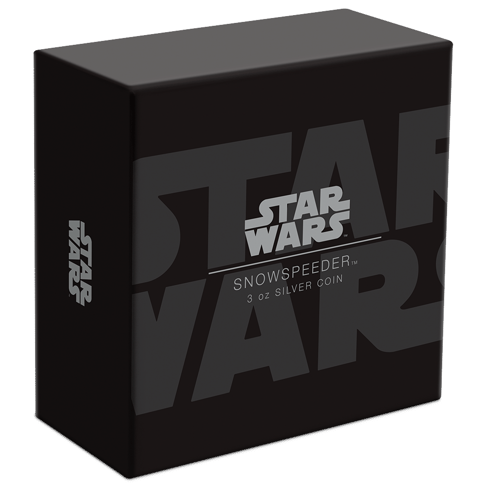 SNOWSPEEDER Mandalorian Vehicles 3 Oz Silver Coin $10 Niue 2023 - PARTHAVA COIN