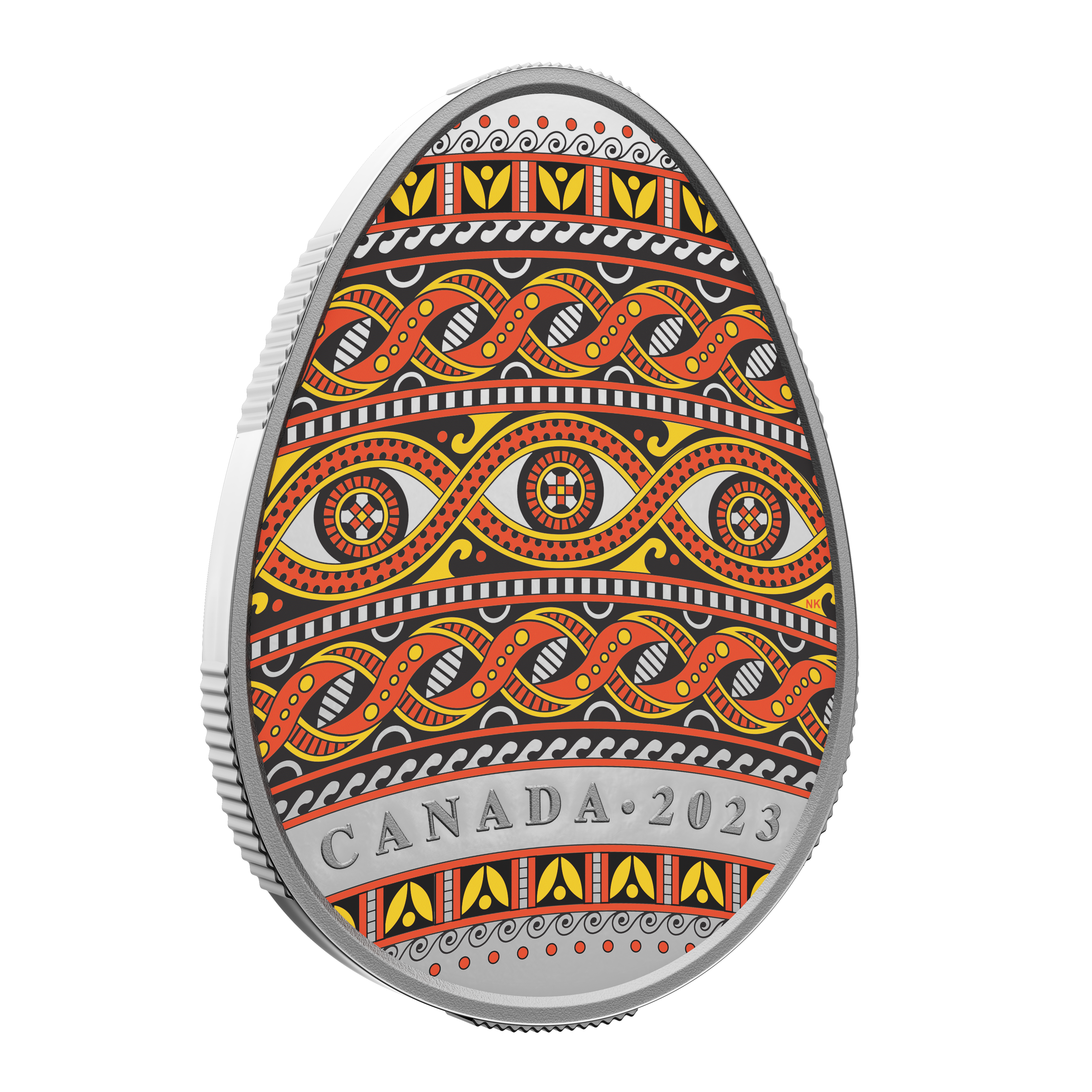 PYSANKA Shaped 1 Oz Silver Coin $20 Canada 2023