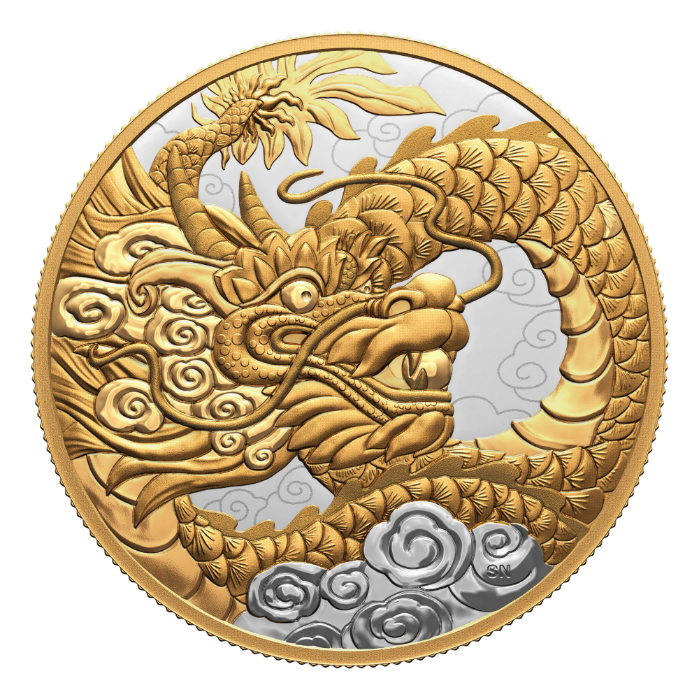 HEAVENLY DRAGON 5 Oz Silver Coin $50 Canada 2023