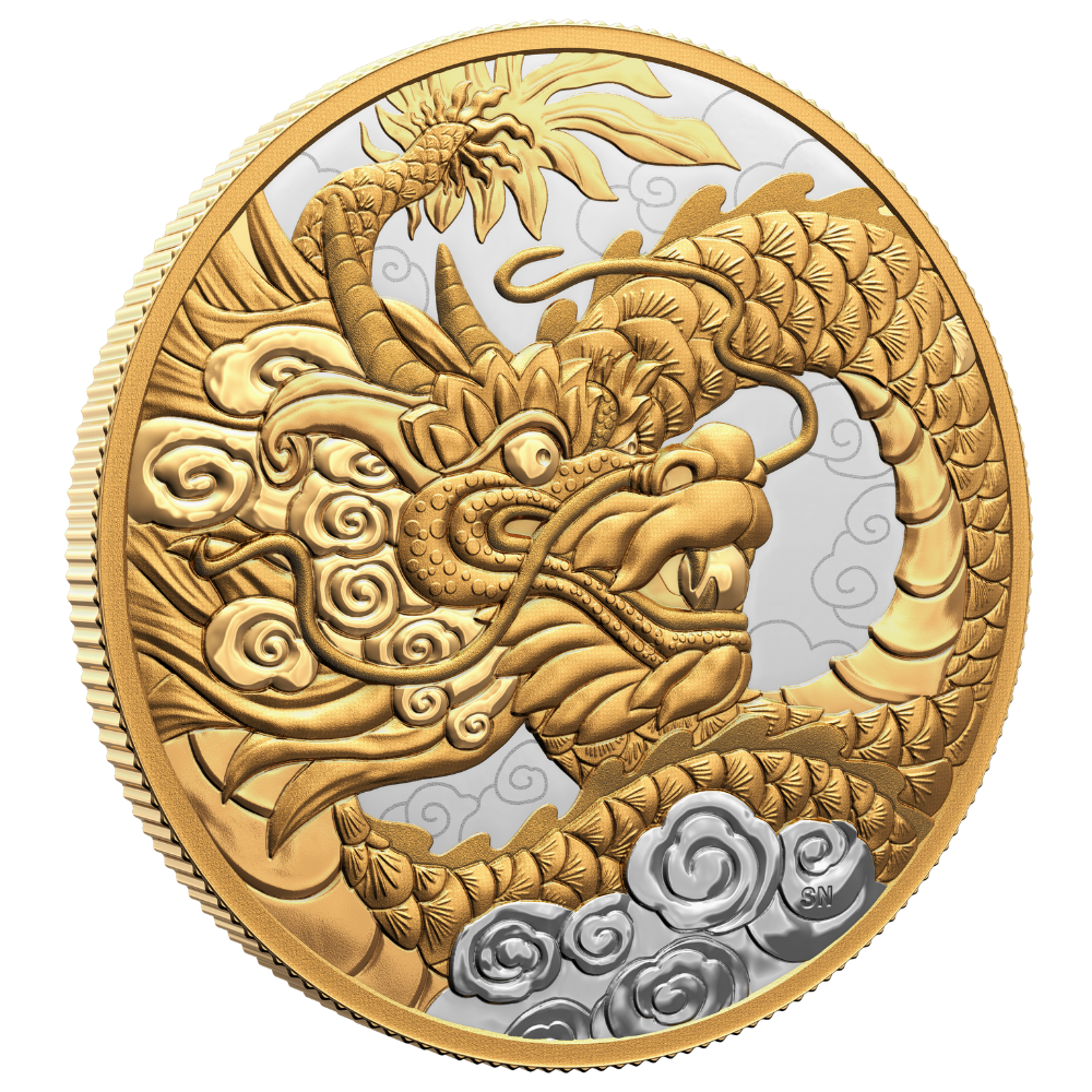 HEAVENLY DRAGON 5 Oz Silver Coin $50 Canada 2023