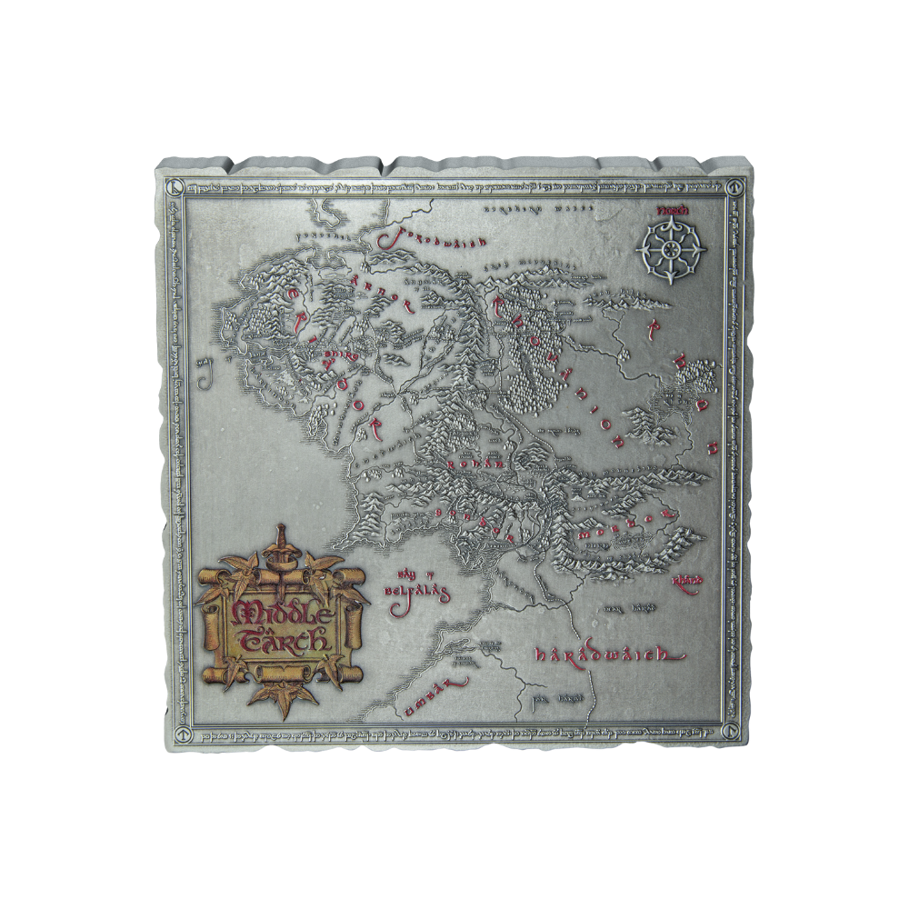 MIDDLE EARTH MAP 5 Oz Silver Coin $10 Niue 2024