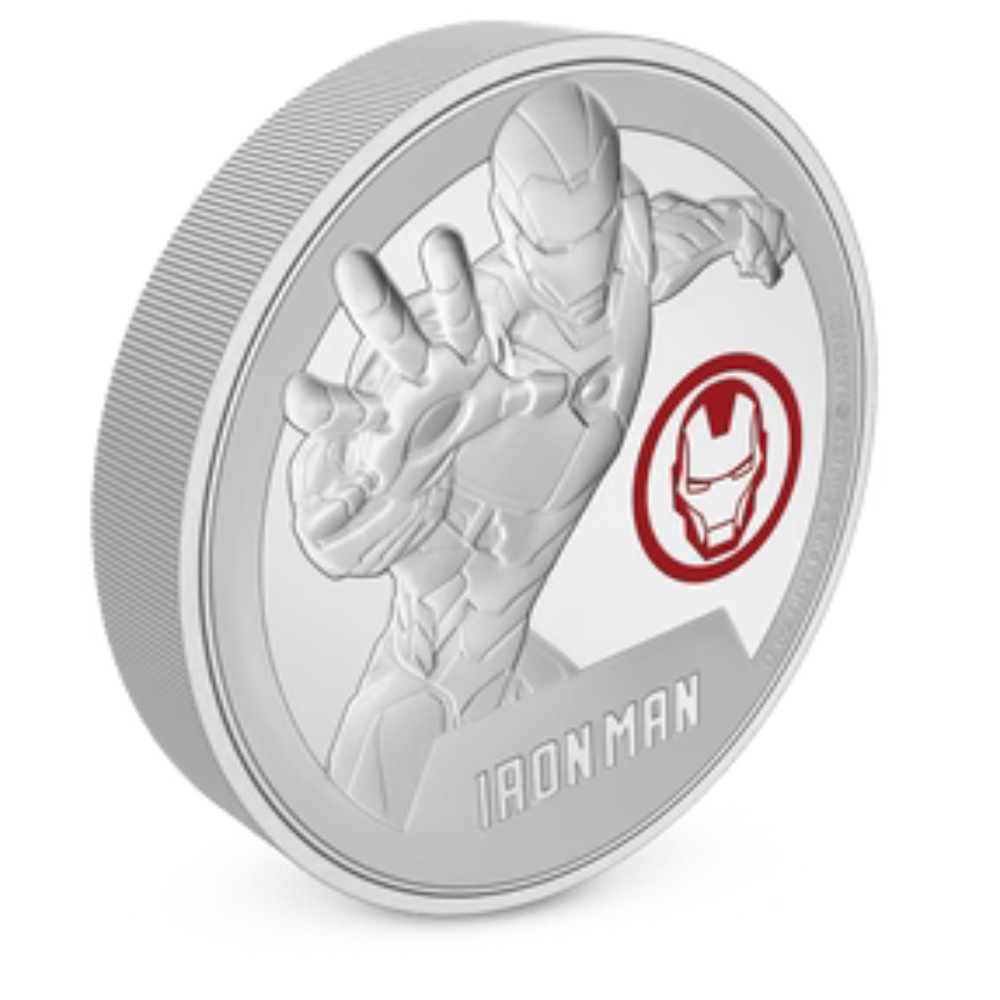 IRON MAN Marvel Classic Superheroes 3 Oz Silver Coin $10 Niue 2024