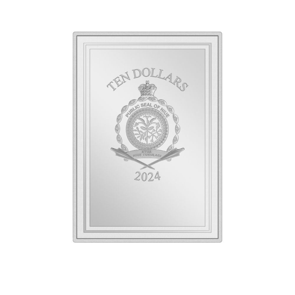 LAST JEDI POSTER 5 Oz Silver Coin $10 Niue 2024