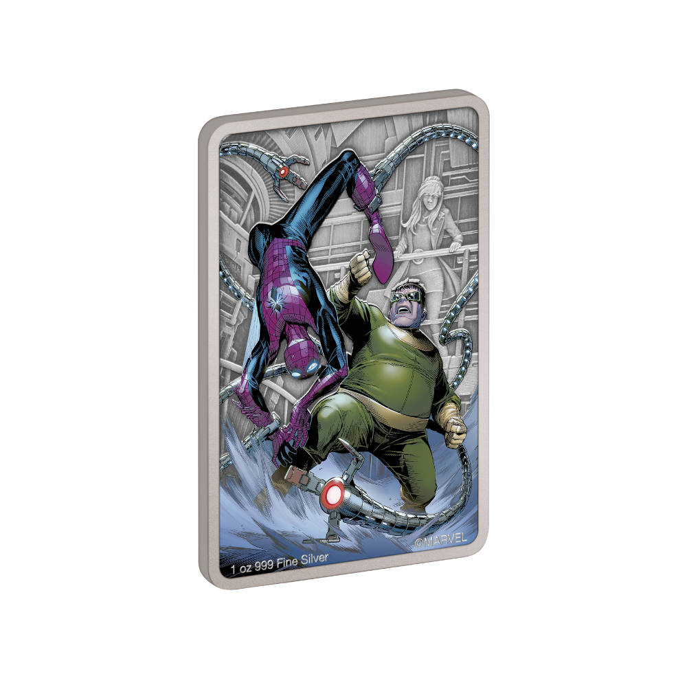 DOCTOR OCTOPUS Spiderman Villains 1 Oz Silver Coin $2 Niue 2024