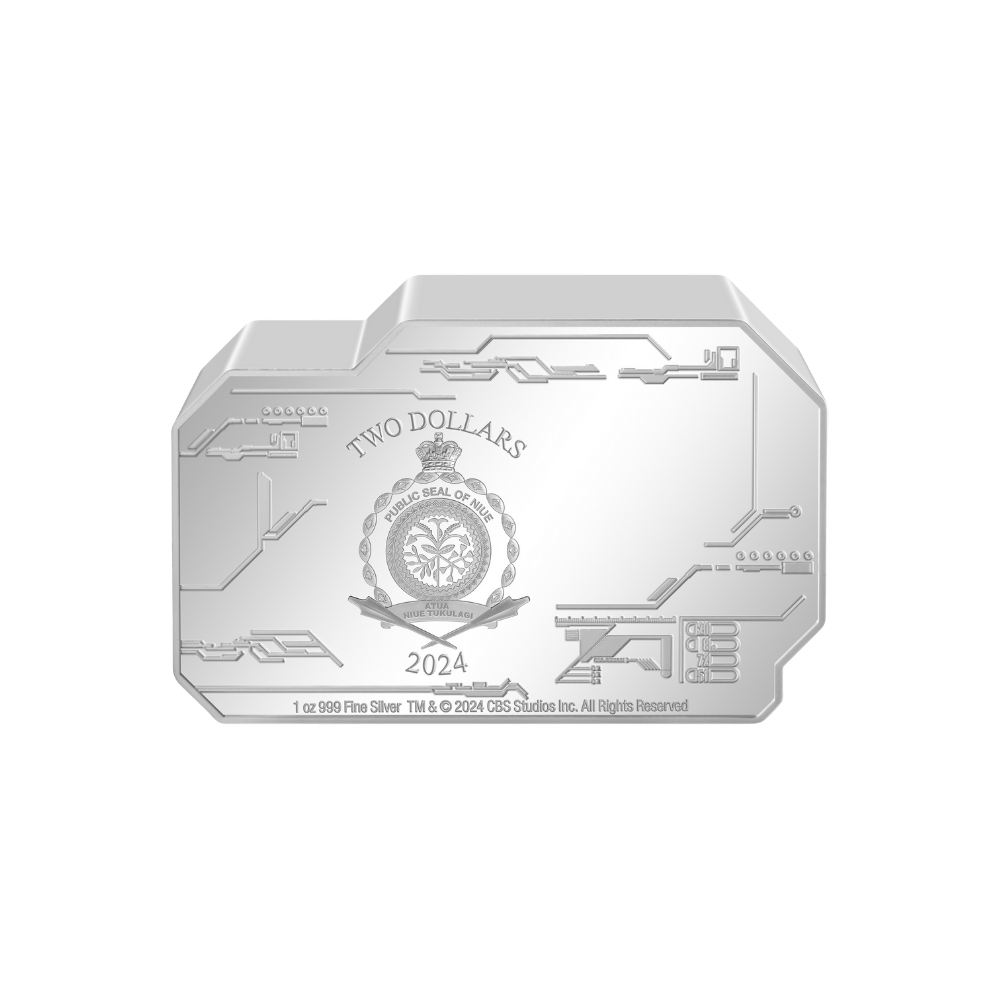 USS ENTERPRISE NCC 1701 Star Trek Vehicles 1 Oz Silver Coin $2 Niue 2024