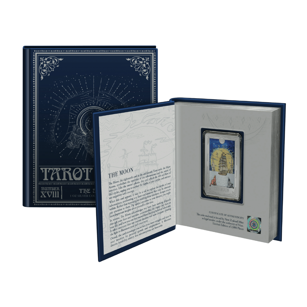 Tarot Cards The Moon 1 Oz Silver Coin - PARTHAVA COIN