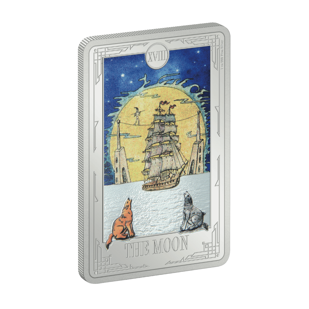 Tarot Cards The Moon 1 Oz Silver Coin - PARTHAVA COIN