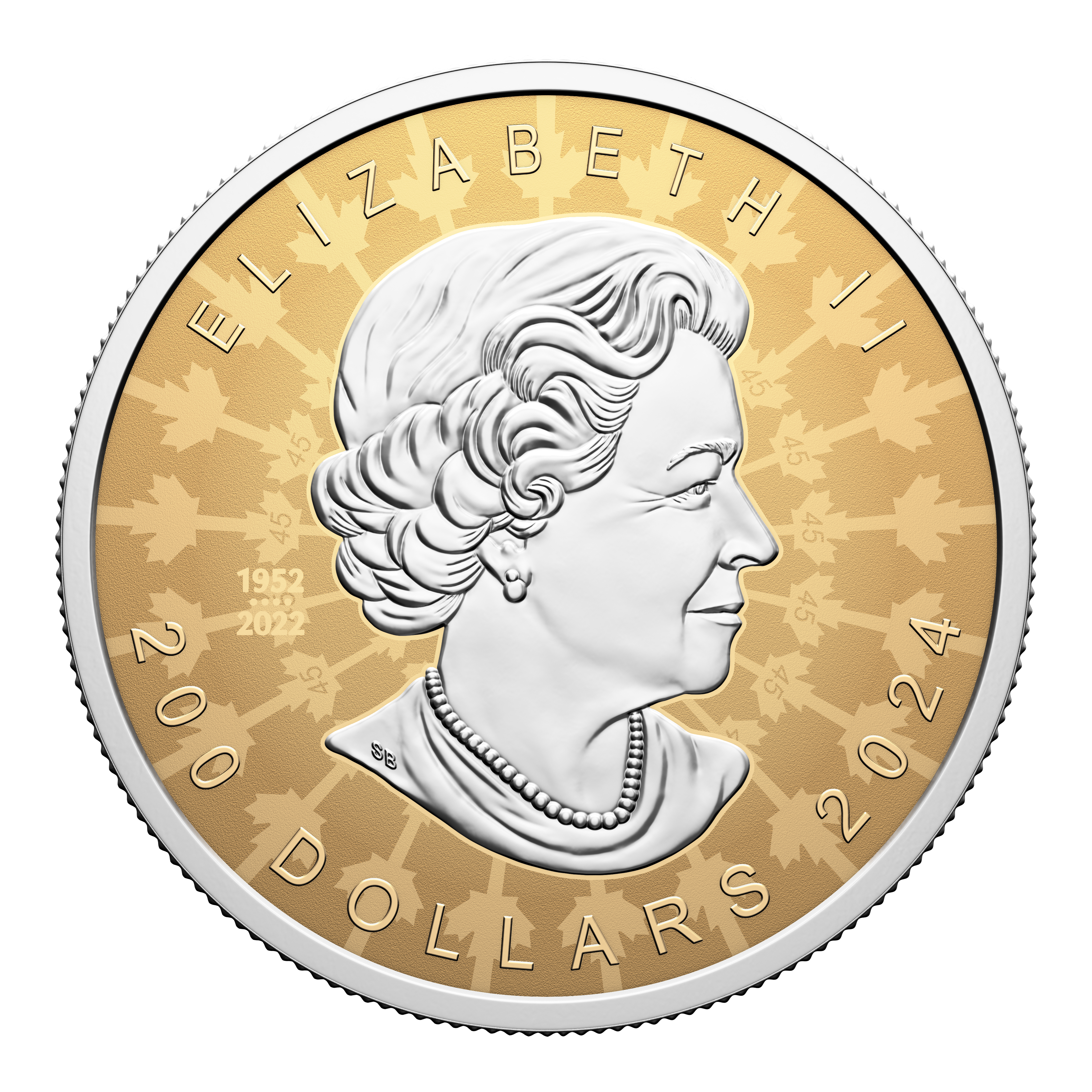 SUPER INCUSE SILVER MAPLE LEAF 2 Oz Gold Coin $200 Canada 2024