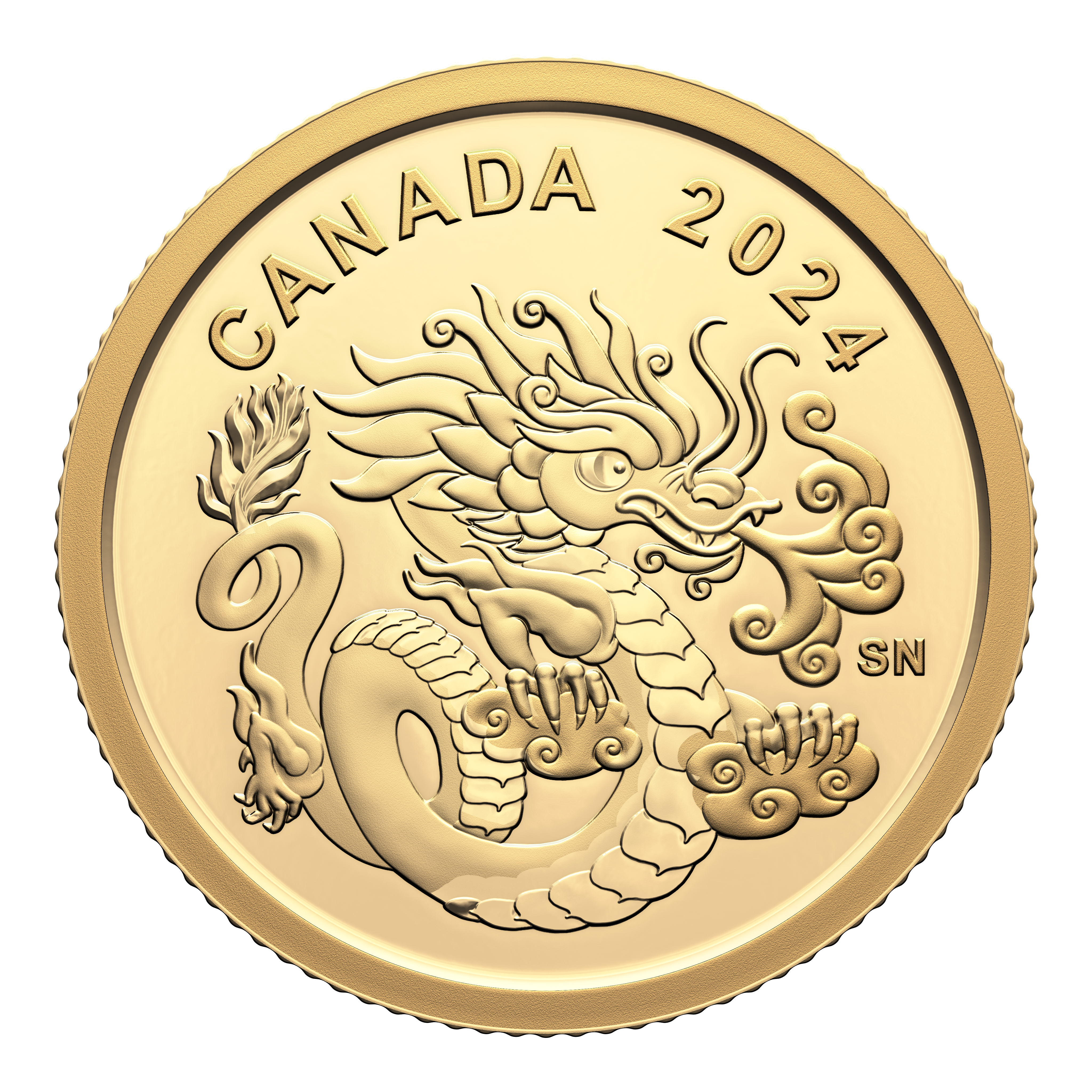 Pure Gold Coin Spirit Dragon Canada 2024