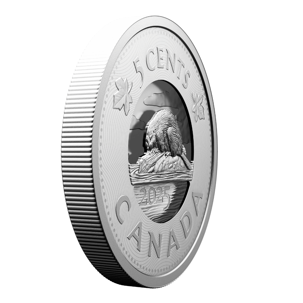 Multilayered Beaver Fine Silver Coin Canada 2025 multilayer effect - Royal Canadian Mint