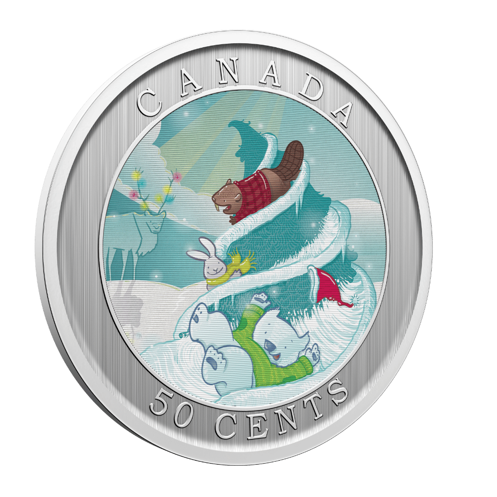 Whimsical Holiday Tree Lenticular Coin Canada 2025 Royal Canadian Mint