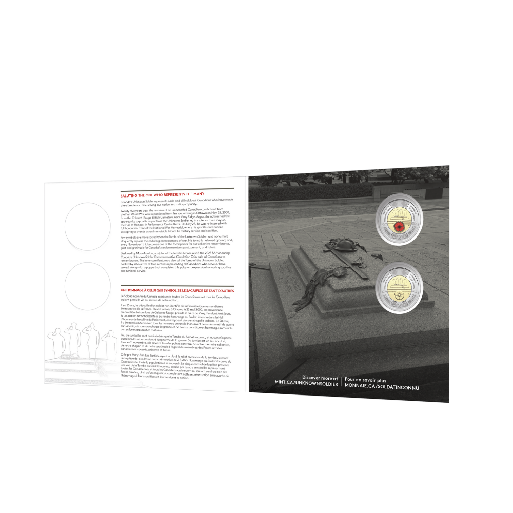 2025 Commemorative Collector Keepsake Card Honouring Canada’s Unknown Soldier ROYAL CANADIAN MINT