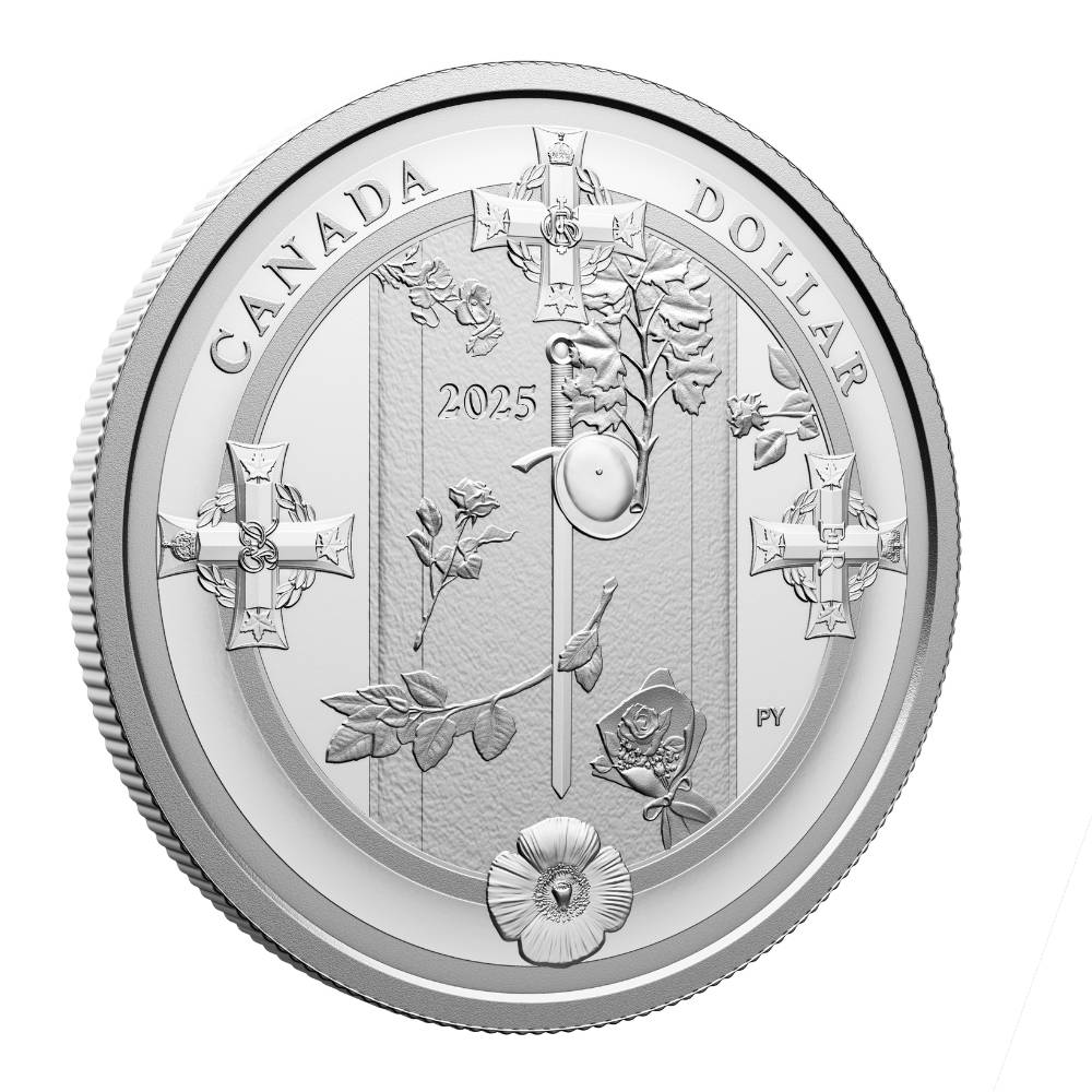 Tomb of the Unknown Soldier (2000-2025) Fine Silver Proof Dollar 2025 Canada reverse oblique - Royal Canadian Mint