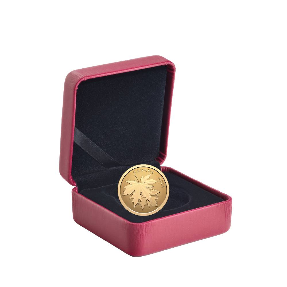 Gleaming Maple Leaves 1/4 Oz Pure Gold Coin 2025 Canada packaging - Royal Canadian Mint