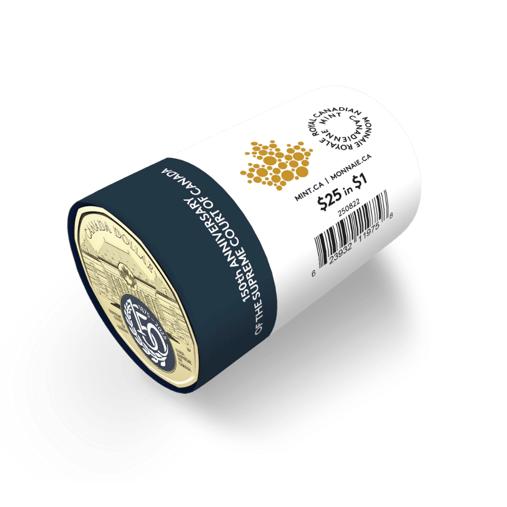 2025 $1 150th Anniversary of the Supreme Court of Canada Colourized Special Wrap Roll