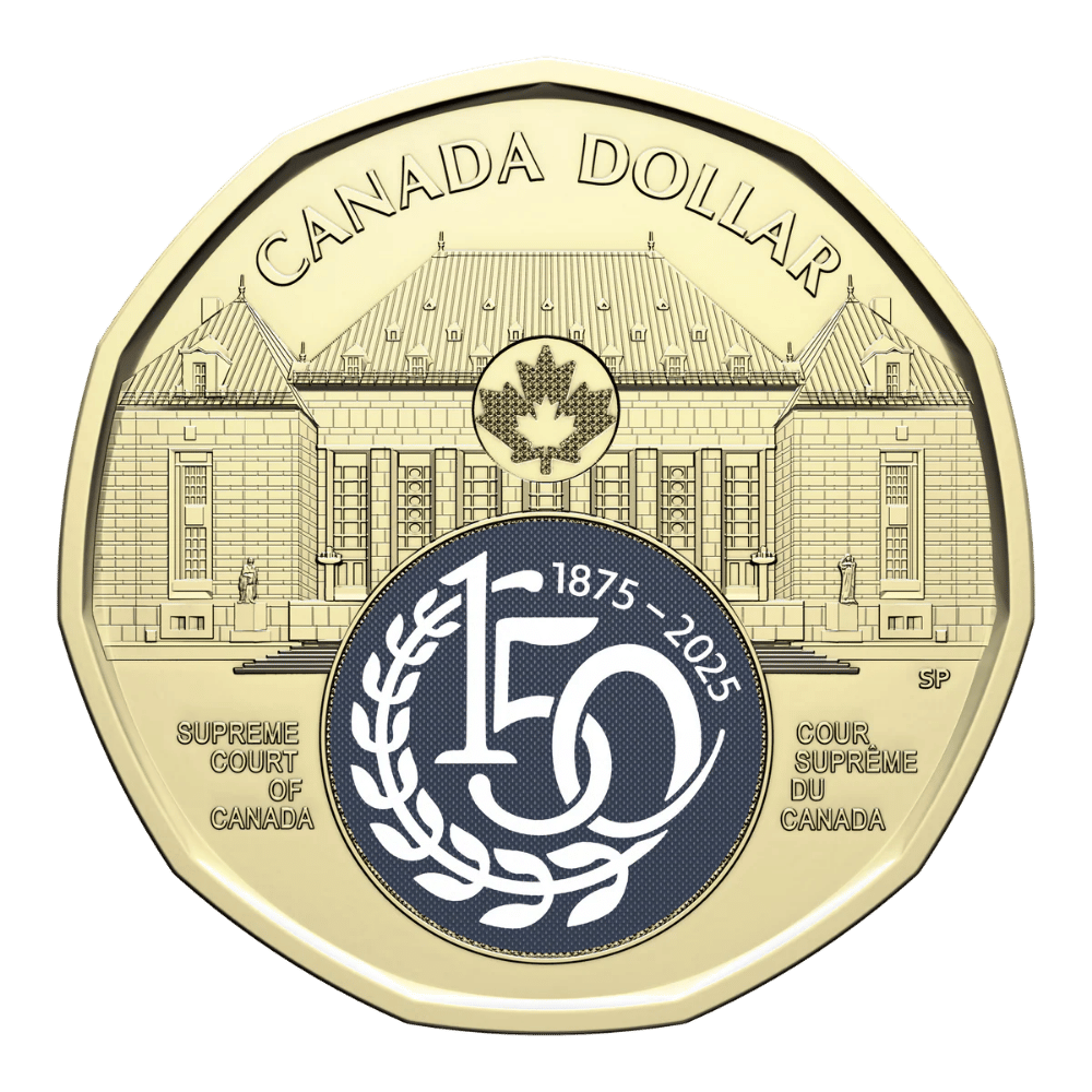 2025 $1 150th Anniversary of the Supreme Court of Canada Colourized Special Wrap Roll