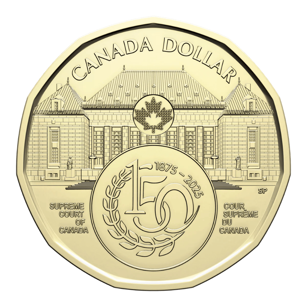 2025 $1 150th Anniversary of the Supreme Court of Canada Non-colourized Special Wrap Roll