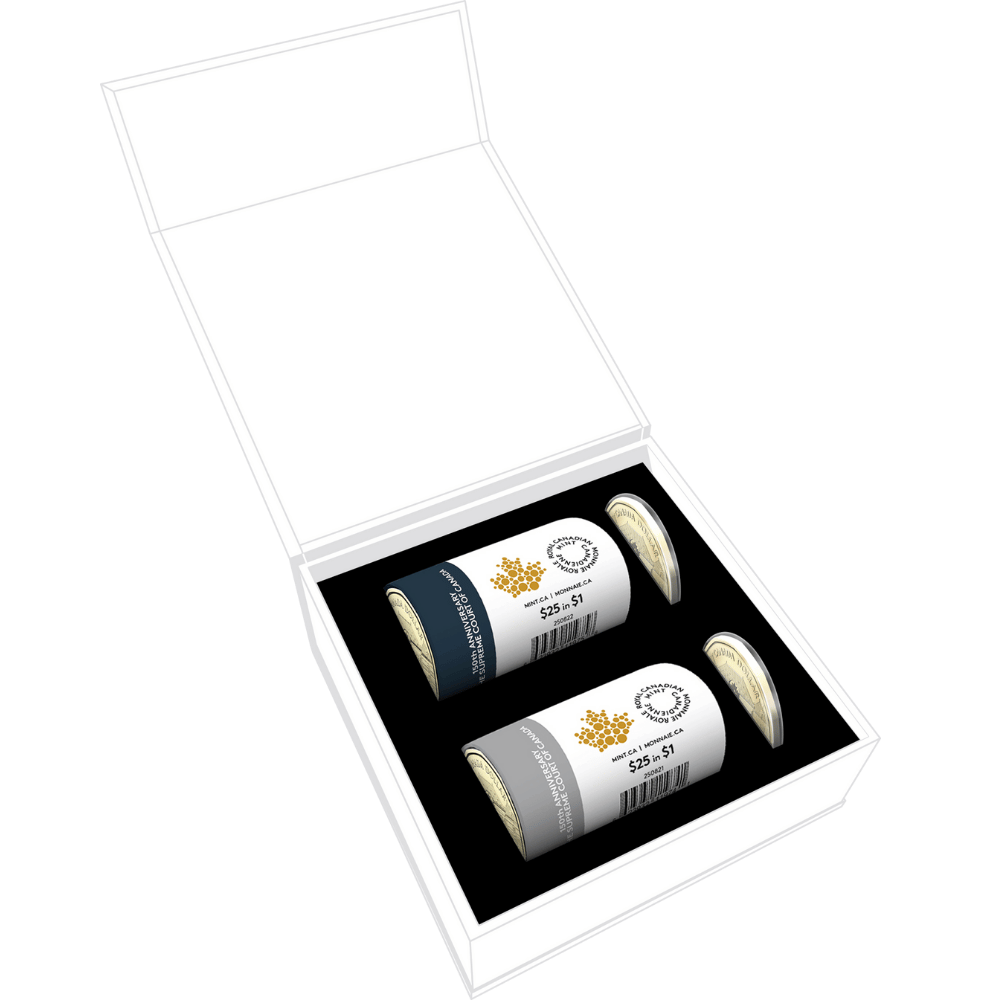 2025 $1 150th Anniversary of the Supreme Court of Canada Special Wrap Roll Box Set