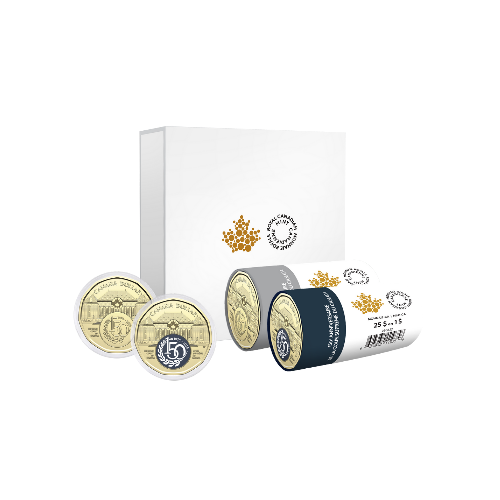 2025 $1 150th Anniversary of the Supreme Court of Canada Special Wrap Roll Box Set