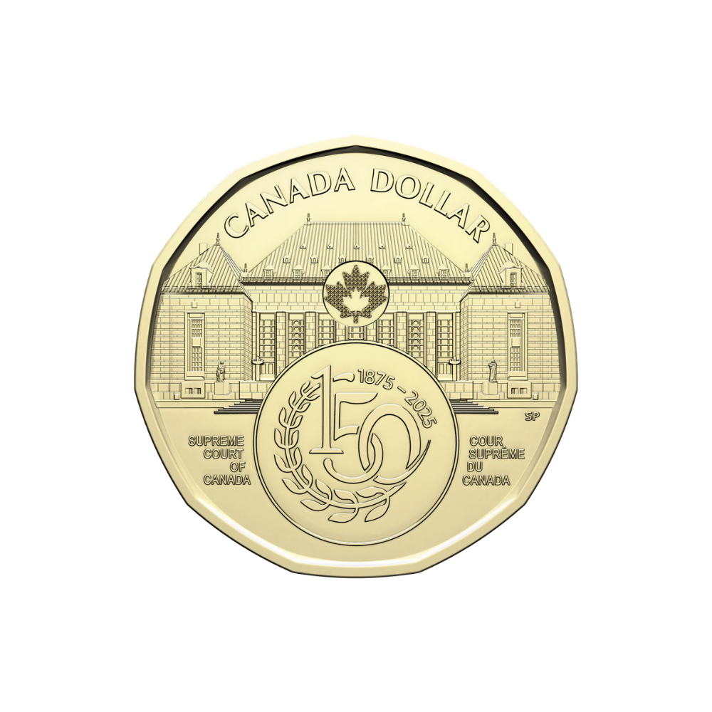 2025 $1 150th Anniversary of the Supreme Court of Canada Non-colourized Special Wrap Roll