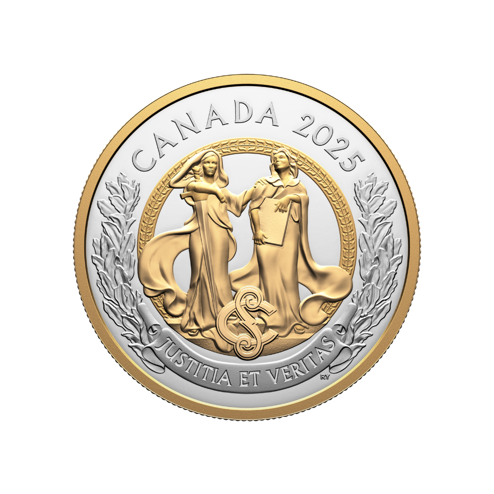 Allegories of Justice and Truth 1 Oz Fine Silver Coin Canada 2025