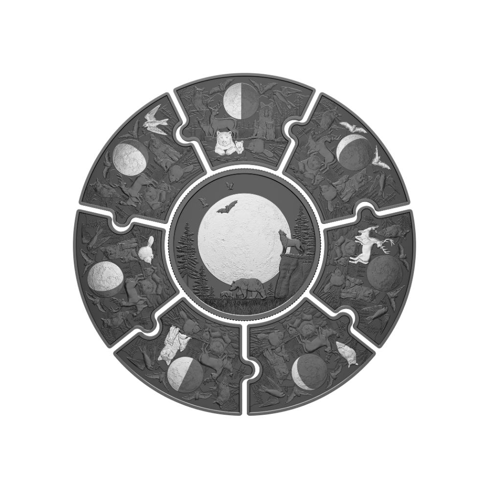 Moon phases Puzzle Coin Set Canada 2025