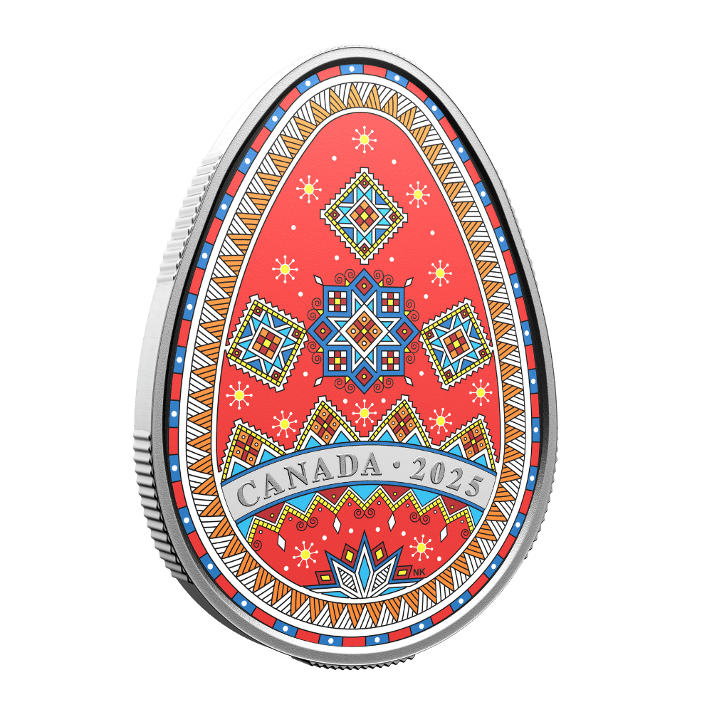 Pysanka Fine Silver Coin Canada 2025 reverse oblique - Royal Canadian Mint