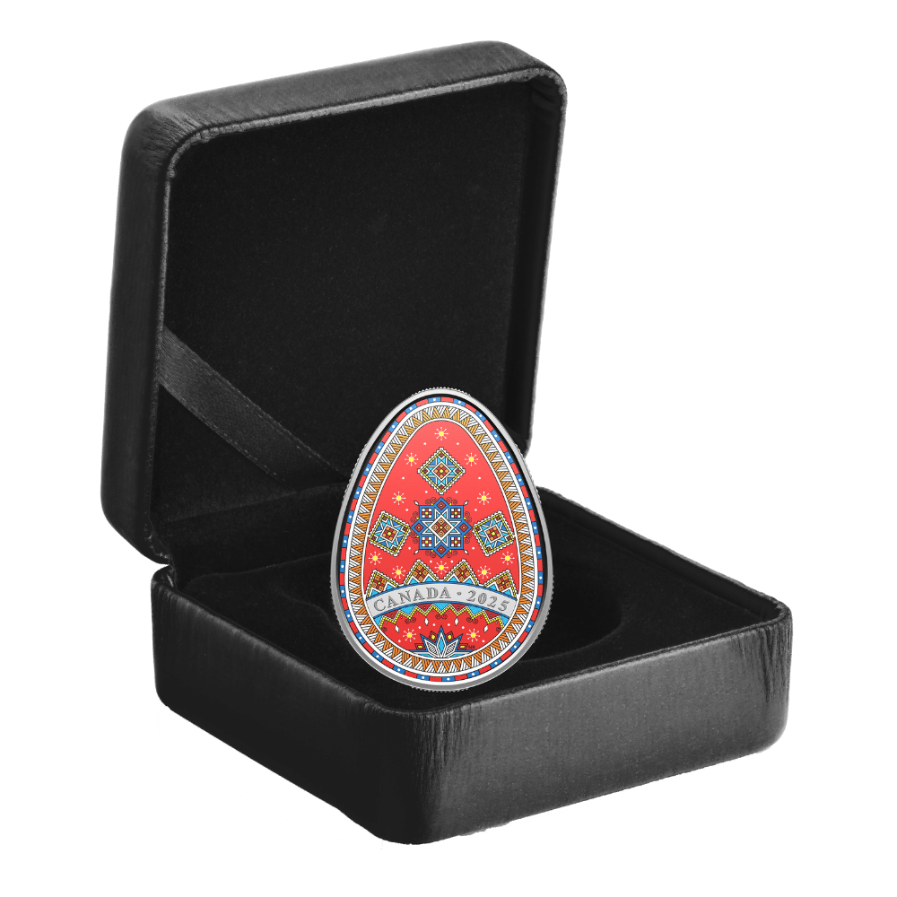 Pysanka Fine Silver Coin Canada 2025 presentation box - Royal Canadian Mint