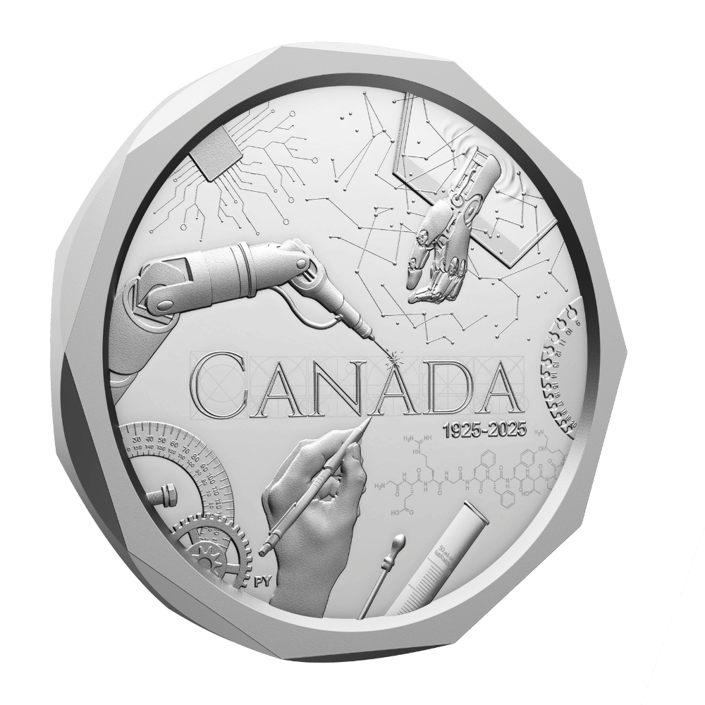 The Calling of an Engineer Fine Silver Coin Canada 2025 reverse oblique - Royal Canadian Mint