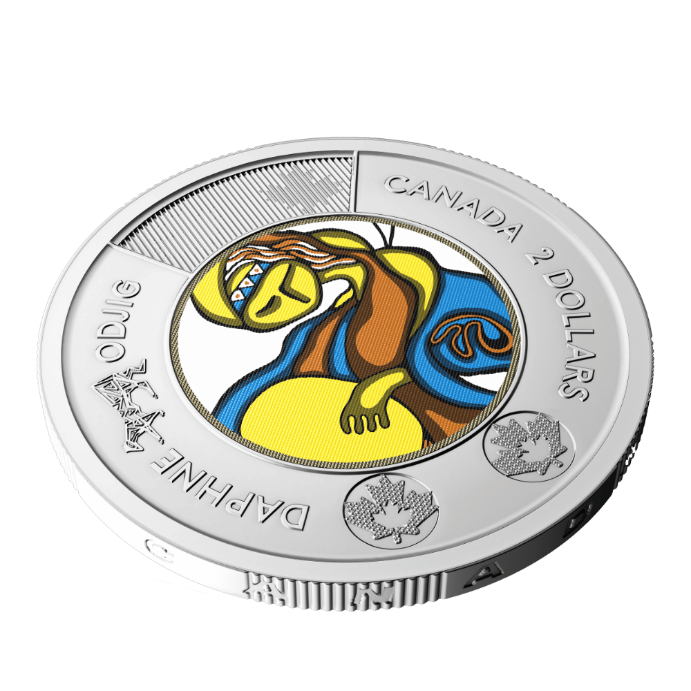 2025 $2 Celebrating the Life and Art of Daphne Odjig Colourized Special Wrap Roll Royal Canadian Mint
