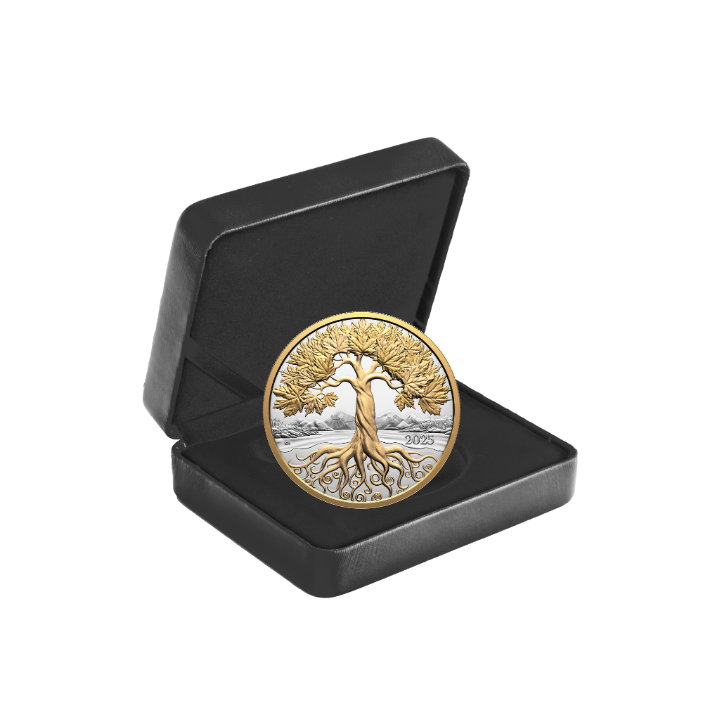 Maple Tree of Life 5 Oz Fine Silver Coin Canada 2025