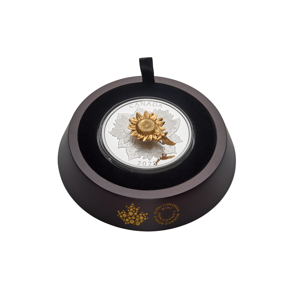 The Goldfinch and the Bloom 5 Oz Pure Silver Coin Canada 2025