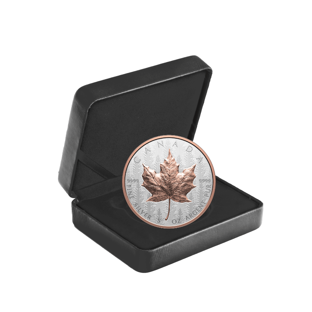Silver Maple Leaf 5 Oz Fine Silver Coin Ultra-High Relief Coin 2025 Royal Canadian Mint