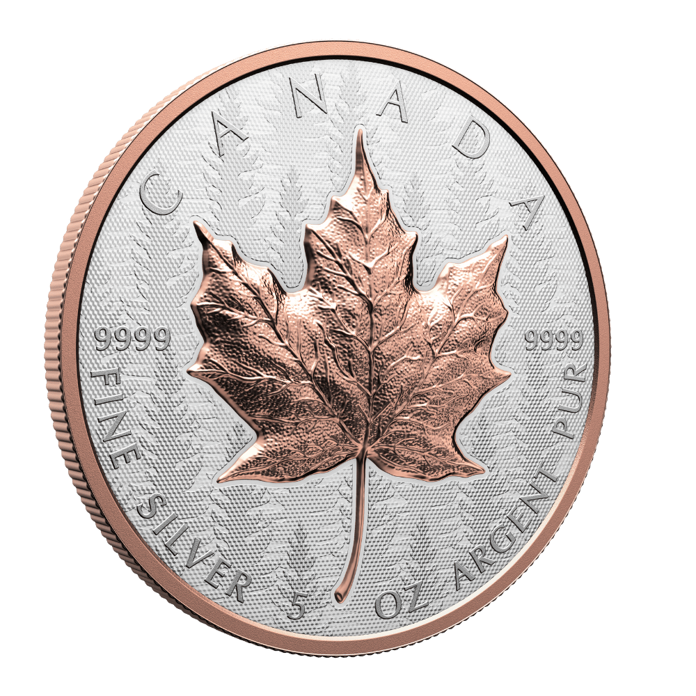 Silver Maple Leaf 5 Oz Fine Silver Coin Ultra-High Relief Coin 2025 Royal Canadian Mint